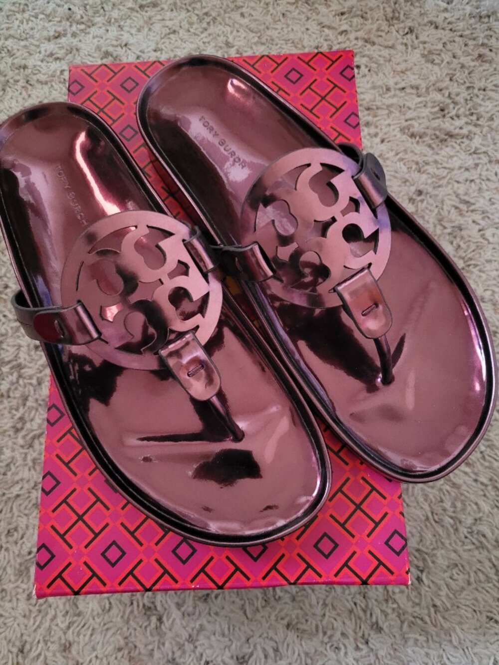 NIB Tory Burch Miller Cloud Metallic - 8.5